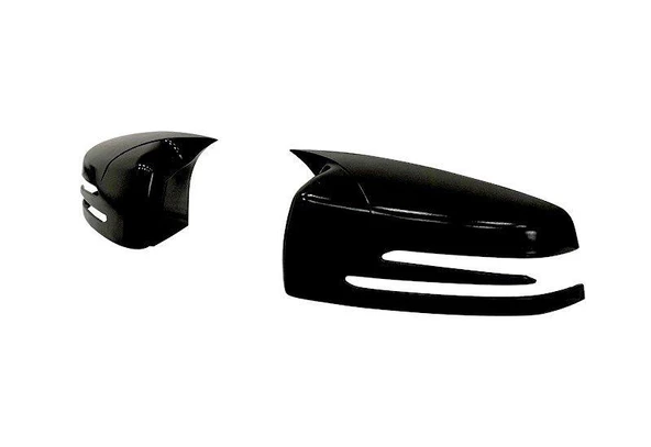 Mercedes CLA W117 2013-2018 Piano Black Batman Yarasa Ayna Kapağı - 2