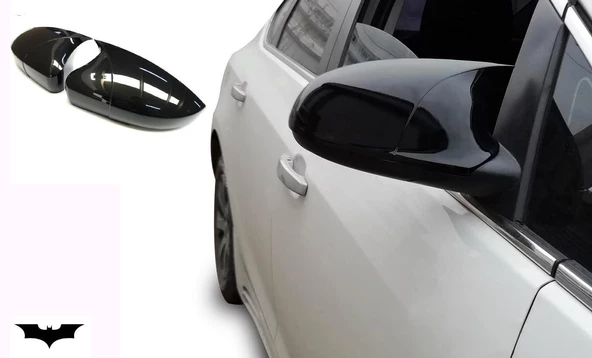 Fiat Albea 2002-2009 Batman Yarasa Ayna Kapağı Piano Black ABS - 3