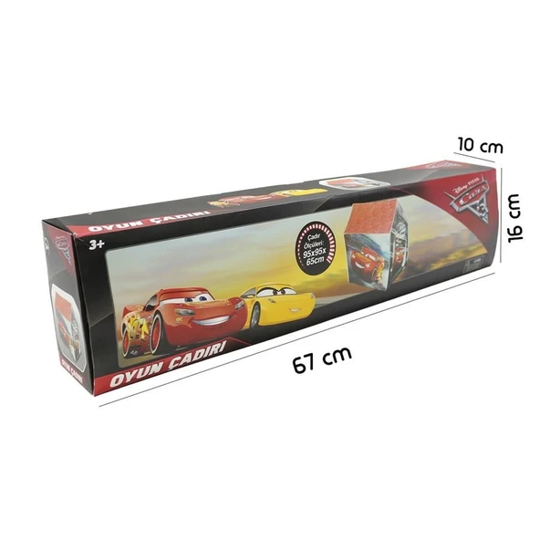 Cars Oyun Çadırı Ebat 95x95x65 cm - 3