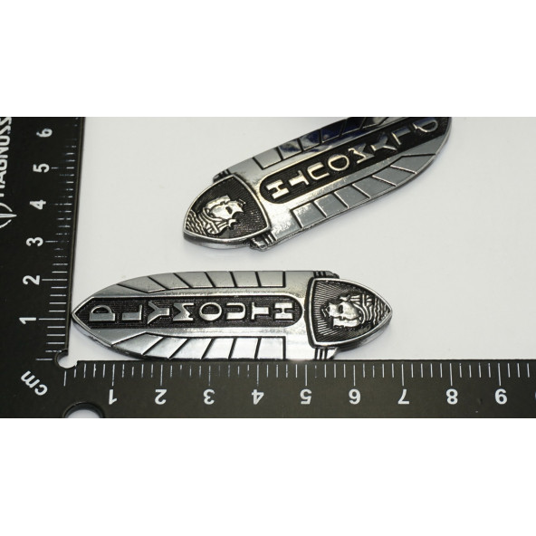 Plymouth Classic 36 37 Krom Metal Çamurluk Logo Rozet - 5