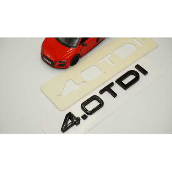 Audi 4.0 TDi B7 B8 B9 Siyah ABS 3M 3D Bagaj Yazı Logo Orjinal - 6