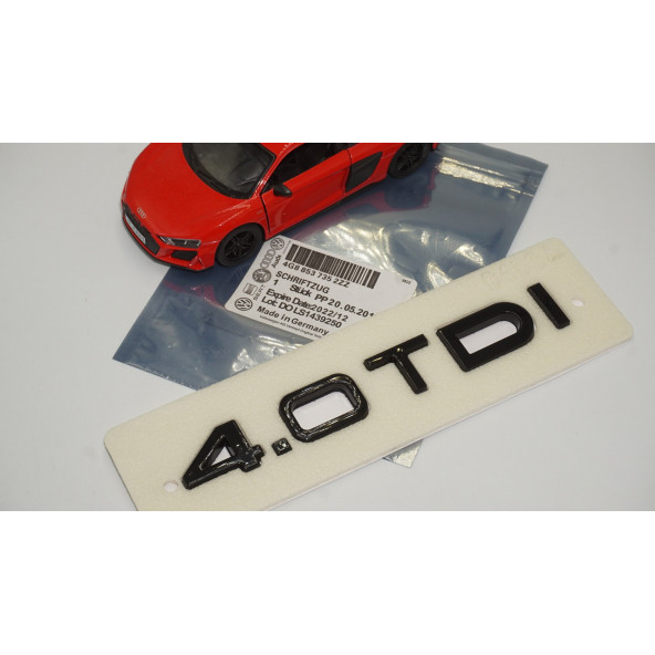 Audi 4.0 TDi B7 B8 B9 Siyah ABS 3M 3D Bagaj Yazı Logo Orjinal - 7
