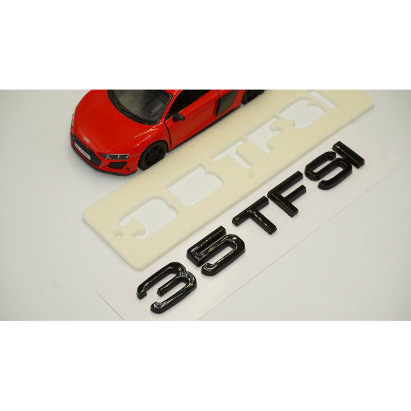 Audi 35 TFSİ Siyah ABS 3M 3D Bagaj Yazı Logo Orjinal Ürün - 6