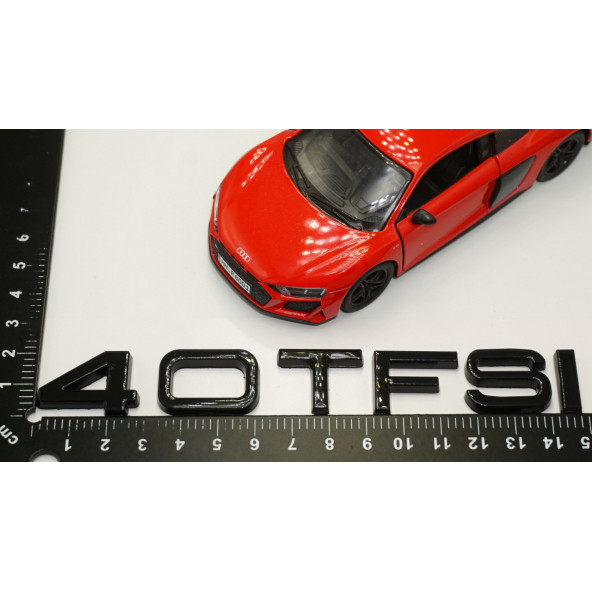 Audi 40 TFSİ Siyah ABS 3M 3D Bagaj Yazı Logo Orjinal Ürün - 5