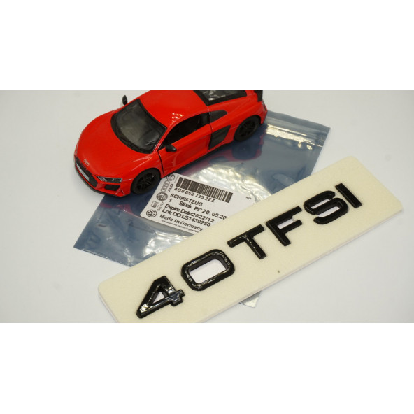 Audi 40 TFSİ Siyah ABS 3M 3D Bagaj Yazı Logo Orjinal Ürün - 7