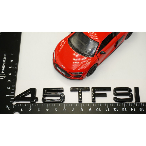 Audi 45 TFSİ Siyah ABS 3M 3D Bagaj Yazı Logo Orjinal Ürün - 5