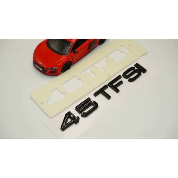 Audi 45 TFSİ Siyah ABS 3M 3D Bagaj Yazı Logo Orjinal Ürün - 6