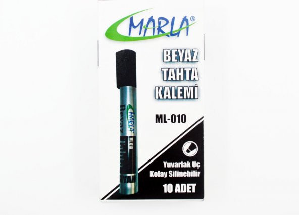 Marla Beyaz Tahta Kalemi Siyah 10 Adet