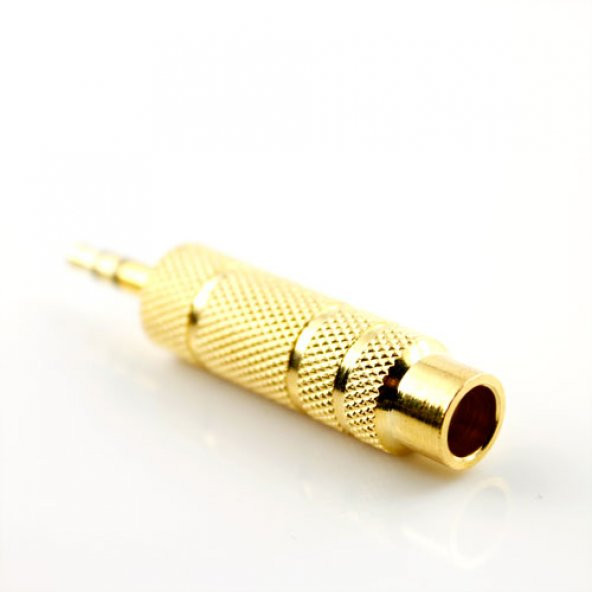 Stereo 3.5 mm Erkek - 6.3 mm Dişi Çevirici - Gold