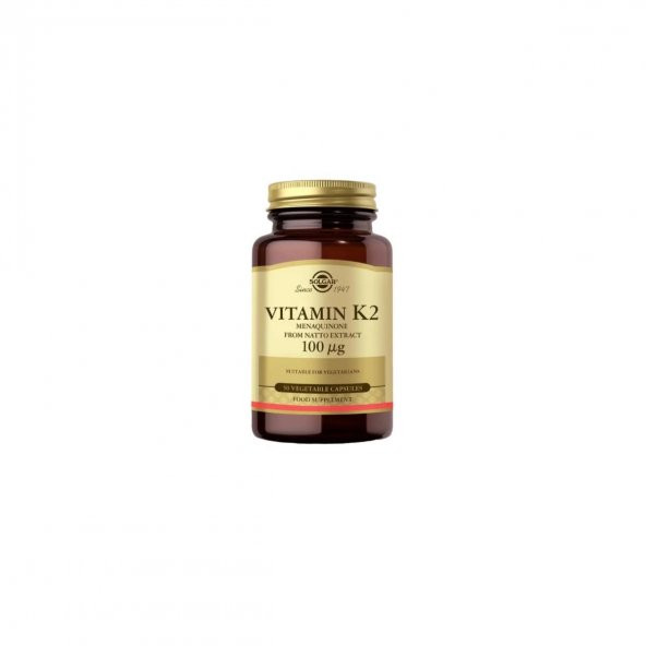 Vitamin K2 Takviye Edici Gıda 100 mcg 50 Kapsül