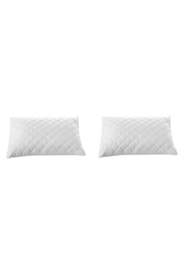 Kapıtoneli  100 Pamuklu Femuarli Beyaz Sıvı geçirmez yastık alezı 2 adet 50x70cm ölçüsünde - 2