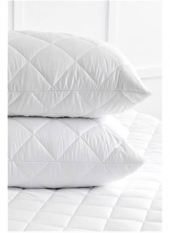 Kapıtoneli  100 Pamuklu Femuarli Beyaz Sıvı geçirmez yastık alezı 2 adet 50x70cm ölçüsünde - 3
