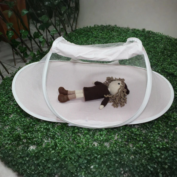 Katlanılabilir Bebek Cibinlik 90 cm  Bebek Tül Sineklik Haşere Koruyucu Bebek Çadırı - 3