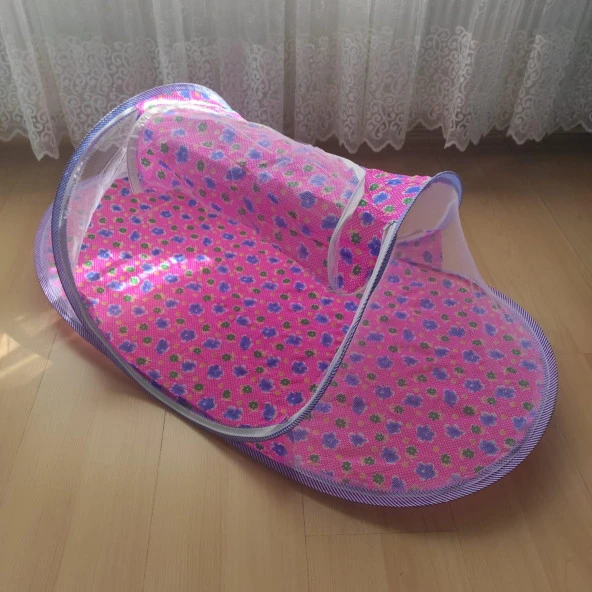 Katlanılabilir Bebek Cibinlik 90 cm  Bebek Tül Sineklik Haşere Koruyucu Bebek Çadırı