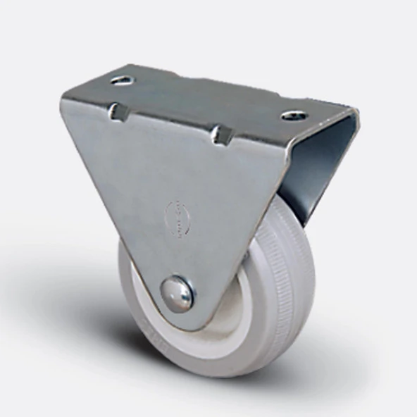 Emes Sabit Maşalı Gri Teker 75 mm 50 Kg (Kod: EP02 ZKC 75) - Resim 2