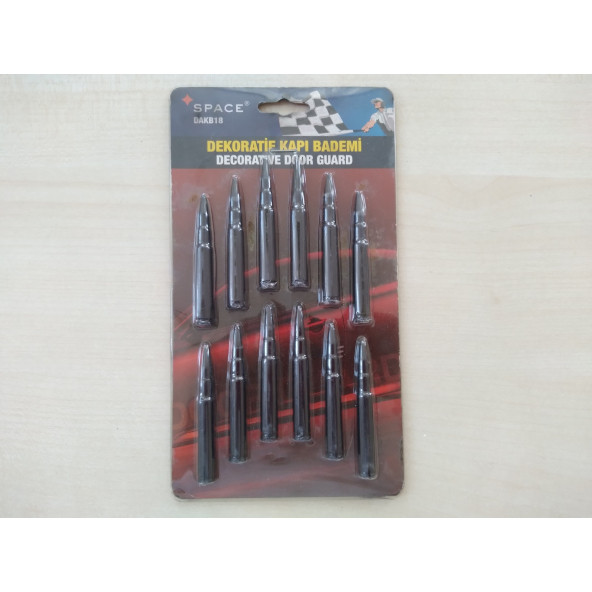KAPI BADEMİ TAKIM MERMİ SİYAH (4 KAPI İÇİN) KAPI SÜSÜ - KAPI TAKOZU - KAPI KORUMASI - Resim 2