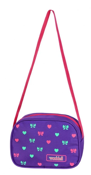 Waddell Çanta Mor Kalpli İlkokul Çantası - Waddell Bag Kız Okul Sırt Çantası - 5