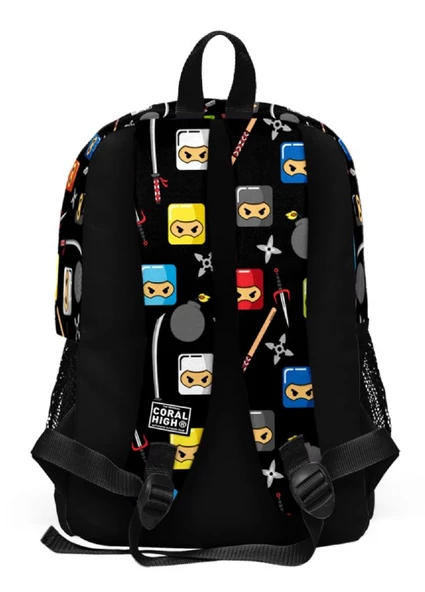 Coral High Ninja Baskılı İlkokul ve Günlük Sırt Çantası - Erkek Çocuk - 4