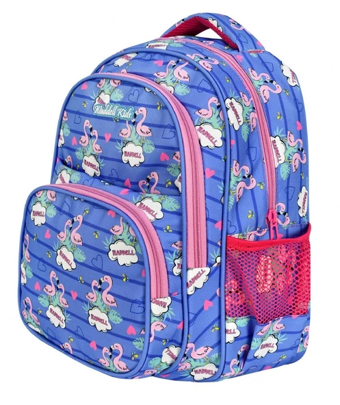 Waddell Mavi Flamingo Okul Çantası ve Beslenme Çantası Seti - Kız Çocuk - Resim 3