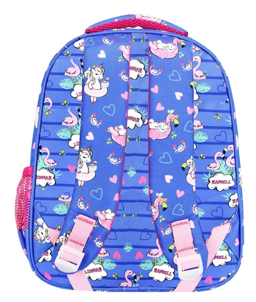 Waddell Mavi Flamingo Okul Çantası ve Beslenme Çantası Seti - Kız Çocuk - Resim 4