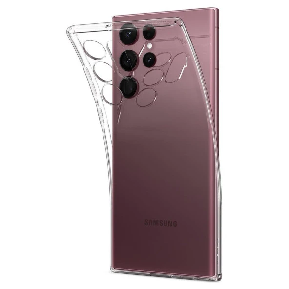 Logis Samsung Galaxy S22 Ultra Kamera Korumalı Şeffaf Silikon Kılıf