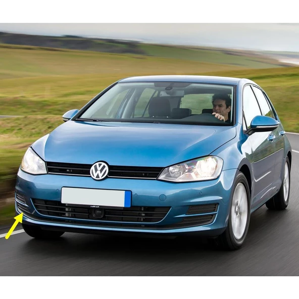 VW Golf 7 2013-2017 Ön Tampon Sağ Izgara Kapak Siyah 5G0853666
