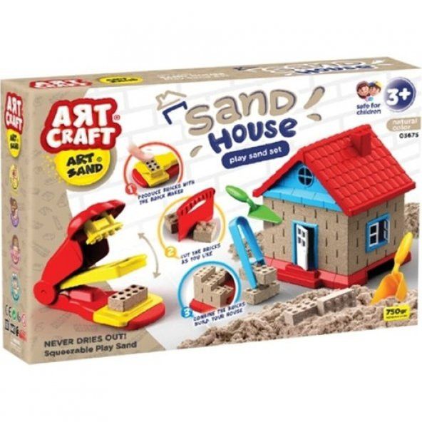 Dede Art Craft Inşaat Kinetik Kum Ev Seti 750 Gr. - 3