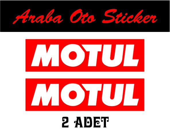 Motul Yağ Sticker 2 Adet 15X4 cm