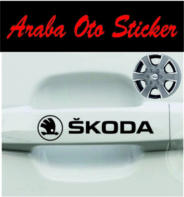 Skoda Kapı Kolu Sticker (8ADET)