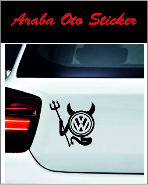 Volkswagen Logo Sticker Şeytan Logo