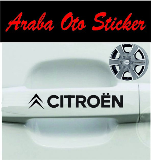 Citroen Kapı Kolu Jant Oto Sticker (8ADET)