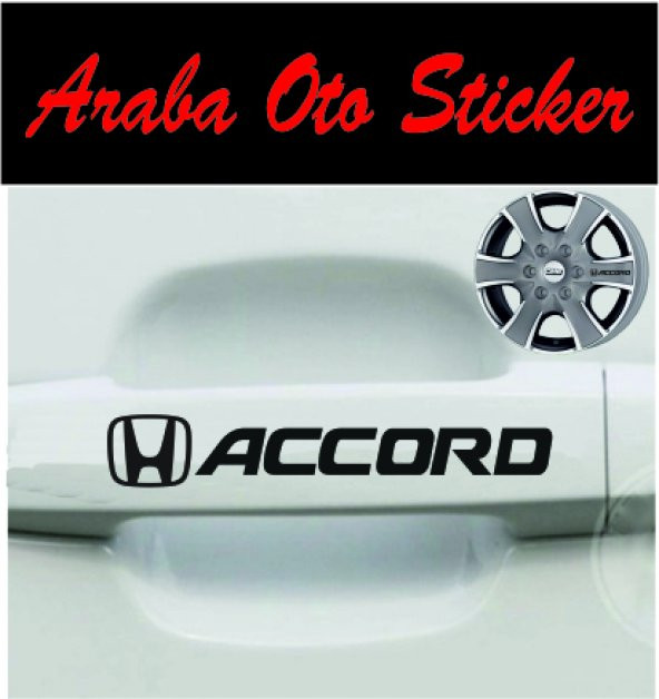 Honda Accord Kapı Kolu Jant Sticker (8ADET)