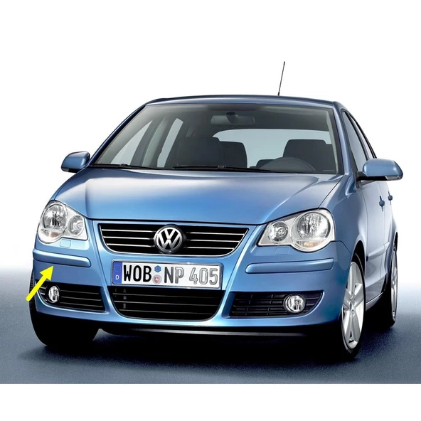 VW Polo 2005-2009 Ön Tampon Sağ Köşe Bandı Çıtası Plastiği 6Q0807718A