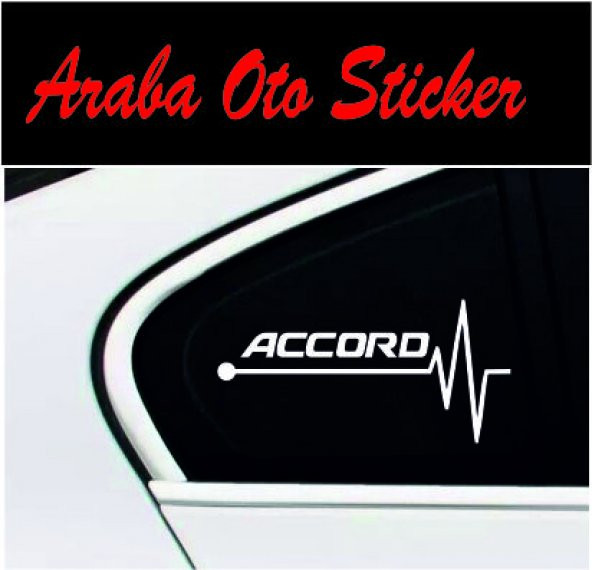 Accord Kalp Atışı Ritim Oto Sticker (2 Adet