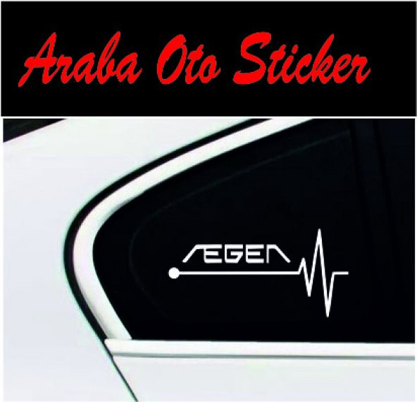 Egea Kalp Atışı Ritim Oto Sticker (2 Adet