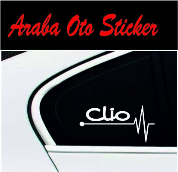 Clio Kalp Atışı Ritim Oto Sticker (2 Adet