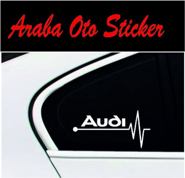 Audi Kalp Atışı Ritim Oto Sticker (2 Adet