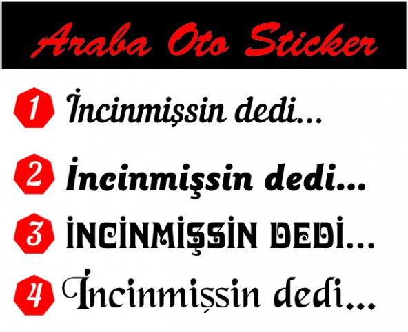 incinmişsin sticker 2 adet