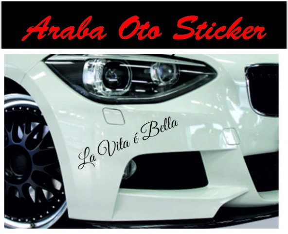 La vita e Bella Araba Sticker Oto Sticker 2 Adet - 3