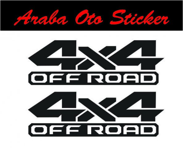 4x4 Off Road Sticker Oto Sticker (2 Adet)