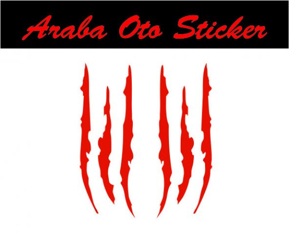 Monster Canavar Pençesi Araba Sticker (2 adet)