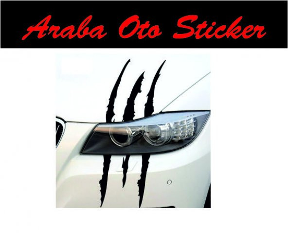 Monster Canavar Pençesi Araba Sticker (2 adet) - 2