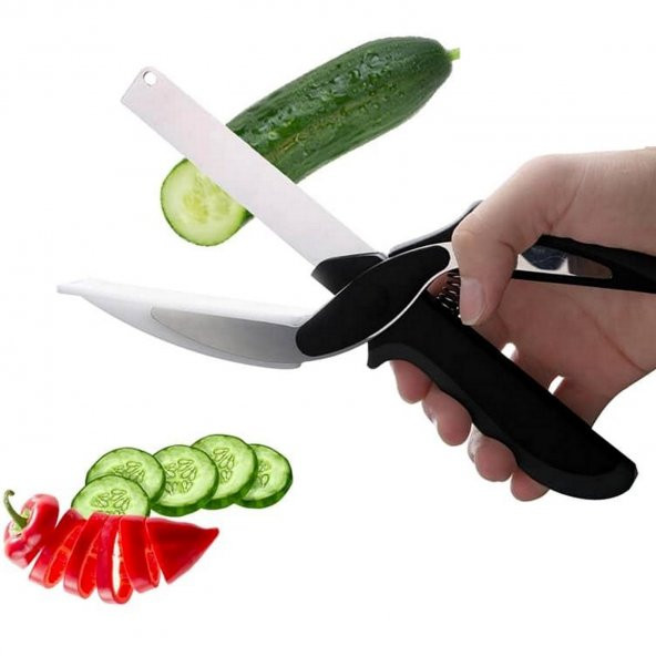 Mutfak Makası Sebze Kesme Makası  Sebze Doğrayıcı & Sebze Dilimleme Makası Bıçağı