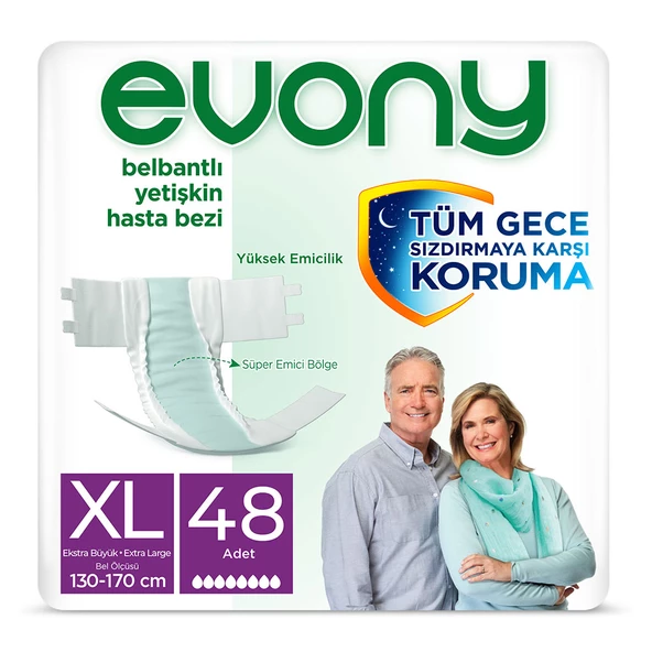 Evony Yetişkin Bezi X-Large 48 Adet