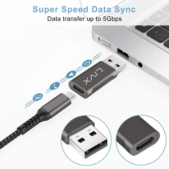 Livx Type C to USB 3.0 Çevirici Dönüştürücü OTG Adaptör LVA-OTGCF - 1