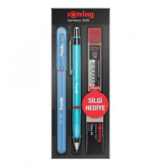 ROTRING OKUL SETI VISUCLICK+JEL 0.5 MM MAVI