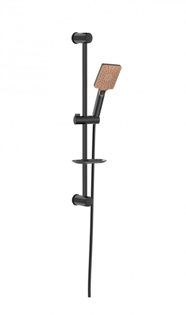 Monavit Mega Brown Black Sürgülü Siyah Duş Takımı Seti MVT3255