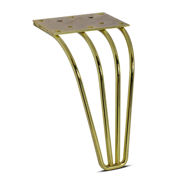 Mobilya Koltuk Kanepe Konsol Tv Ünitesi Ayağı 18 Cm Altın Metal Ayakları