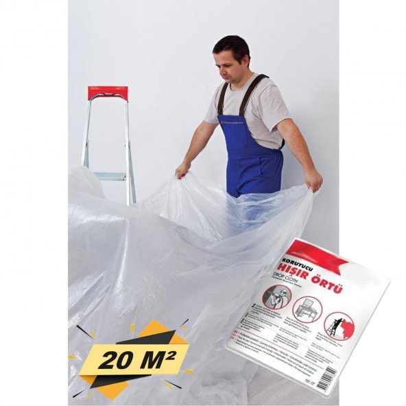 Hışır Örtü Boyacı Naylonu Eşya Zemin Koruma 20 m² (4x5 Metre) - 2