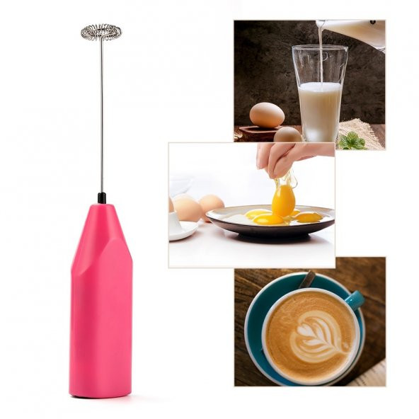 Pilli Mini Mixer Kahve Süt Köpürtücü Karıştırıcı Cappucino Mikser